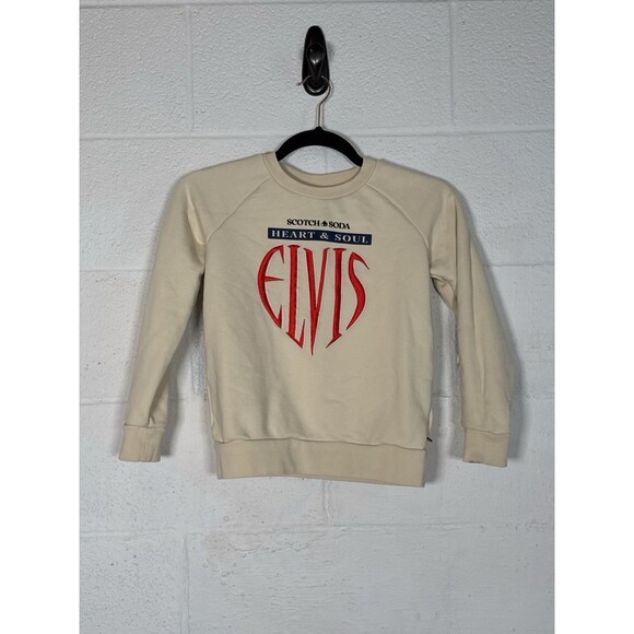 Scotch & Soda Kids Elvis‎ Sweatshirt 10/140 Cream Heart & Soul Pullover - Picture 1 of 6